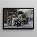 Porteurs de farine, Parisian scene - Louis-Robert Carrier-Belleuse — framed artwork on a wall