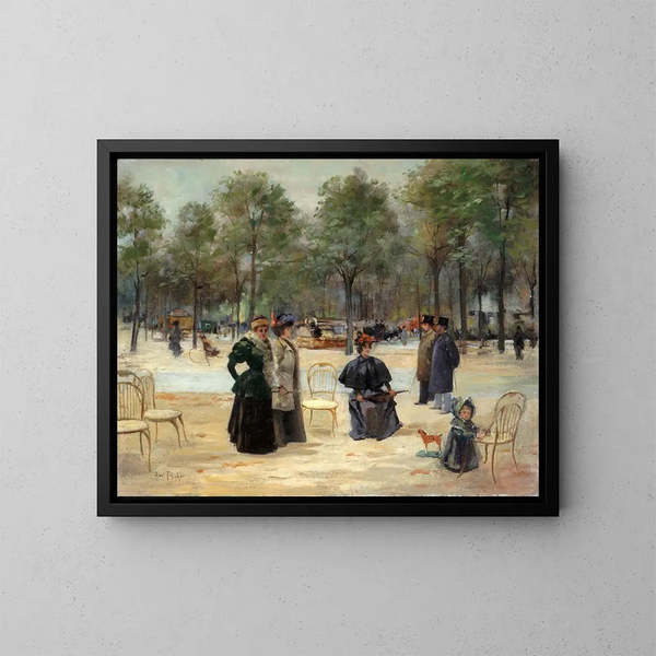 Aux Champs-Élysées - Louis Abel-Truchet — ingelijst kunstwerk aan de muur
