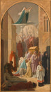Het wonder van de brandende processie van de reliek van heilige Geneviève - Louis Charles Timbal — weergave van het kunstwerk