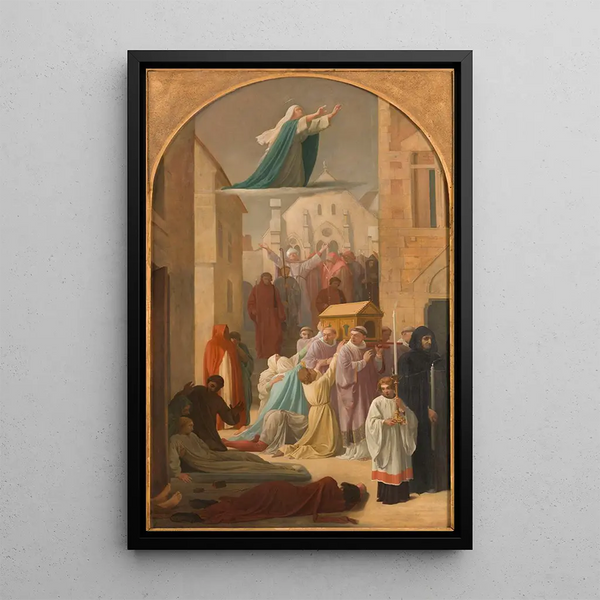 Louis Charles Timbal - Le miracle des Ardents Procession de la chsse de sainte Genevive.webp
