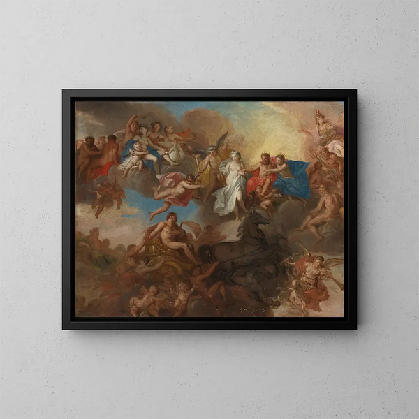 Hercule en Hébé - Louis Chron — ingelijst kunstwerk aan de muur