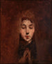 Jonge man in gebed - Louis Deschamps — weergave van het kunstwerk