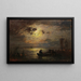Night Moon Painting - Louis Douzette — framed artwork on a wall
