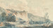 Landschap met rivier en kliffen - Louis Gabriel Moreau — weergave van het kunstwerk
