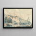 Landschap met rivier en kliffen - Louis Gabriel Moreau — ingelijst kunstwerk aan de muur