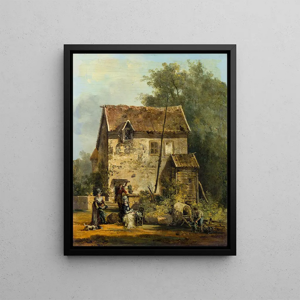 Louis Gabriel Moreau - Elegant Company in a Garden.webp