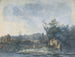 Figuren op een landweg - Louis Gabriel Moreau — weergave van het kunstwerk
