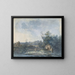 Figuren op een landweg - Louis Gabriel Moreau — ingelijst kunstwerk aan de muur