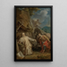 Saint Martin agenouillé devant un monnik eremiet - Louis Galloche — ingelijst kunstwerk aan de muur