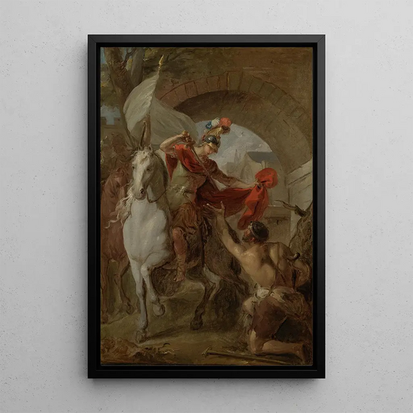 Louis Galloche - Saint Martin Sharing his Coat with a Beggar.webp