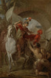 Saint Martin partageert zijn mantel met een bedelaar - Louis Galloche — weergave van het kunstwerk