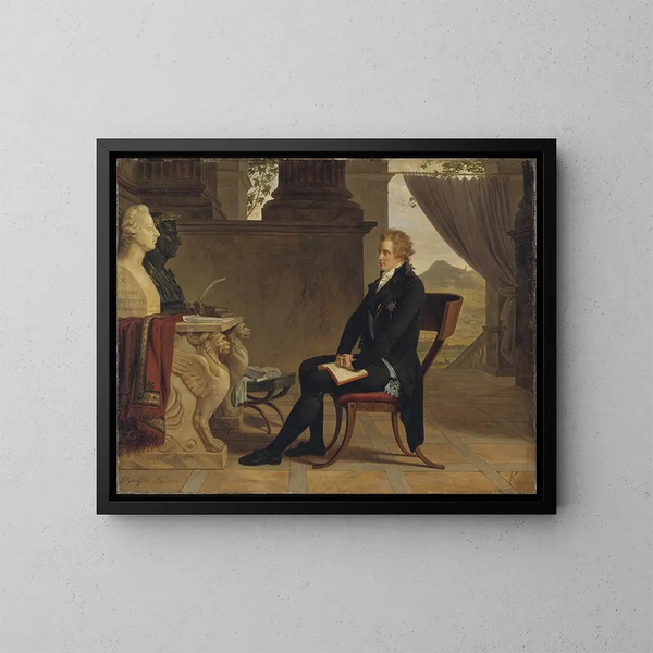 De graaf Gustaf Mauritz Armfelt in Florence - Louis Gauffier — ingelijst kunstwerk aan de muur