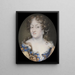 van Ulrika Eleonora de Oude Koningin van Zweden - Louis Goullon — ingelijst kunstwerk aan de muur