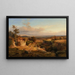 Uitgestrekt landschap in het Romeinse platteland - Louis Gurlitt — ingelijst kunstwerk aan de muur