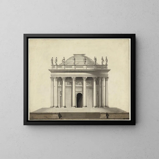 Louis Gustave Taraval - A Classical Temple.webp