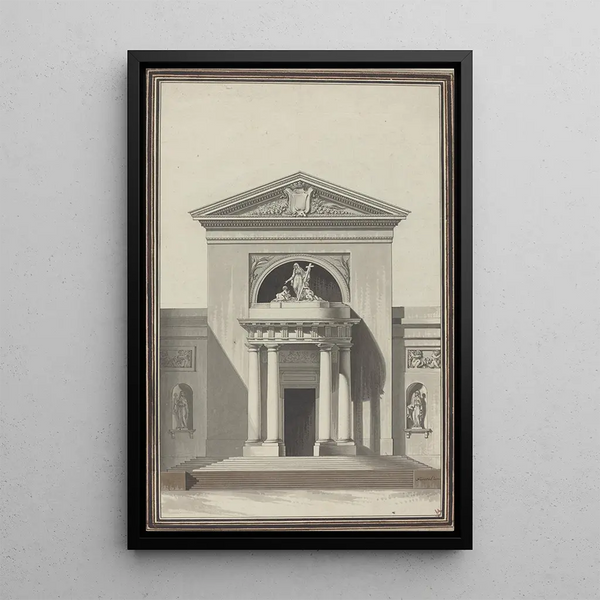 Louis Gustave Taraval - Facade for a Church with a Sculpture Representing Faith.webp