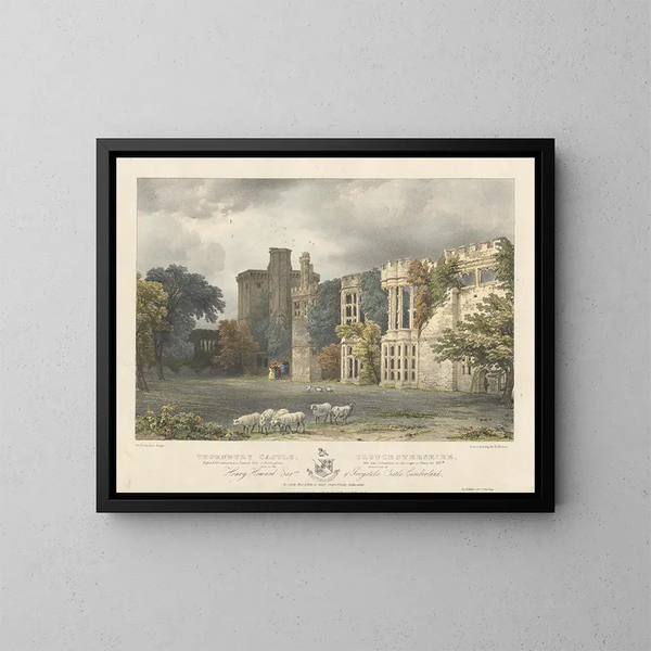Château de Thornbury, Gloucestershire - Louis Haghe — ingelijst kunstwerk aan de muur