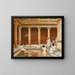 Badkamers Romeins - Louis Hierle — ingelijst kunstwerk aan de muur