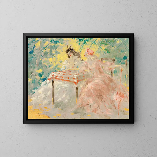 Onder de pergola - Louis Icart — ingelijst kunstwerk aan de muur
