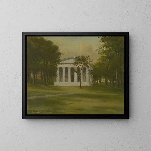 L'Ancien État de la Maison sur le Green de New Haven - Louis Martin Wool — ingelijst kunstwerk aan de muur