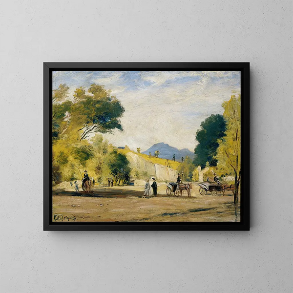 Taxis te huur - Louis Michel Eilshemius — ingelijst kunstwerk aan de muur