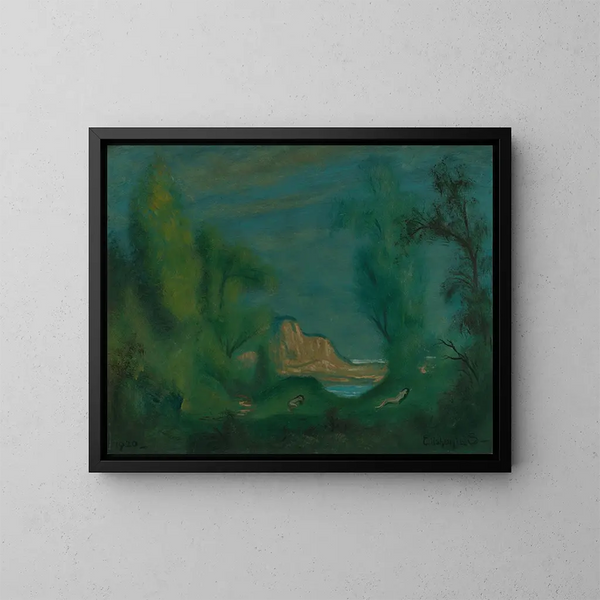 Nymphe endormie - Louis Michel Eilshemius — ingelijst kunstwerk aan de muur