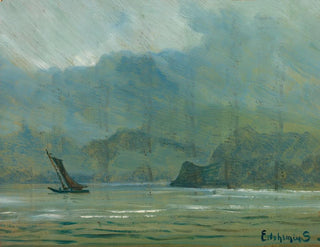 Landschap in lichtblauw - Louis Michel Eilshemius — weergave van het kunstwerk