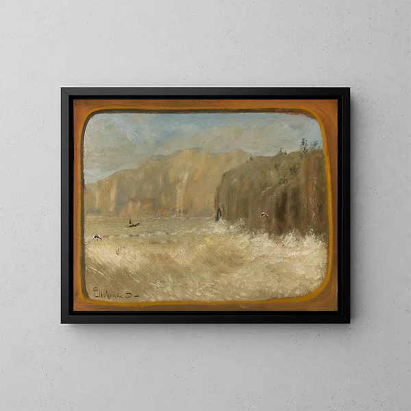 Twee meeuwen en kliffen - Louis Michel Eilshemius — ingelijst kunstwerk aan de muur