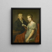 Hendrik Arend van den Brink 1783-1852 en zijn echtgenote Lucretia Johanna van de Poll 1790-1850 - Louis Moritz — ingelijst kunstwerk aan de muur