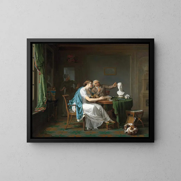 De tekenles - Louis Moritz — ingelijst kunstwerk aan de muur