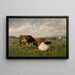 Bétail dans le pré - Louis Robbe — ingelijst kunstwerk aan de muur