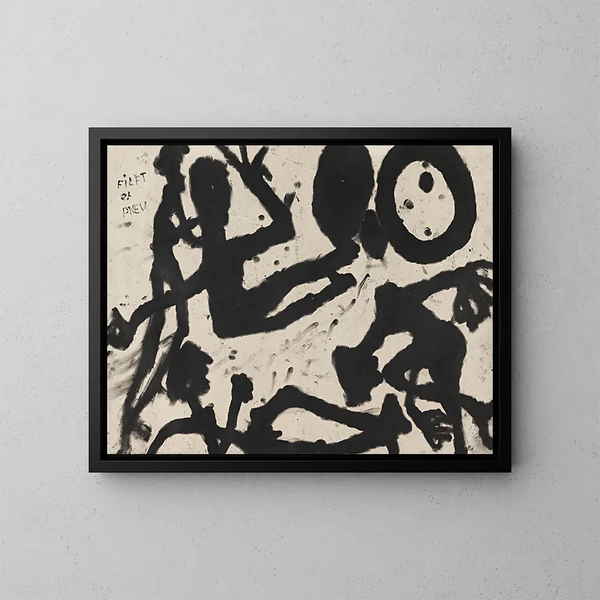 Groep mensen met een band - Louis Soutter — ingelijst kunstwerk aan de muur