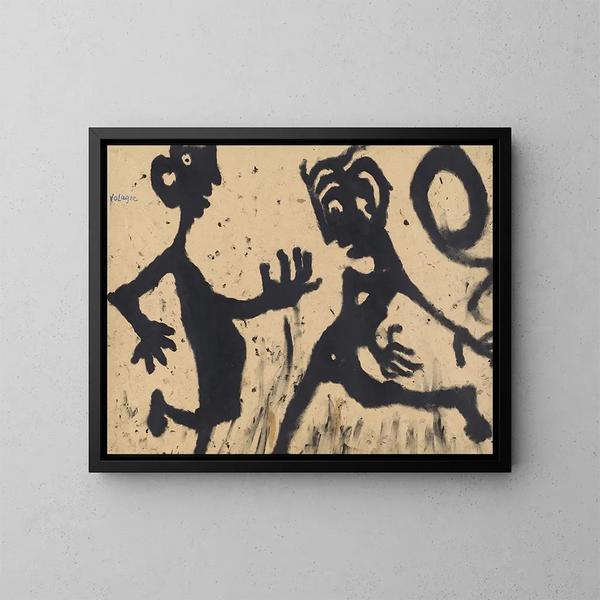 Survol - Louis Soutter — ingelijst kunstwerk aan de muur