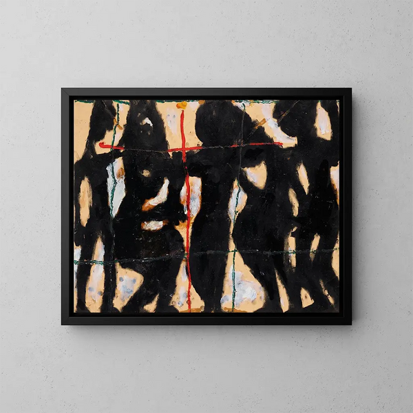 De kus van Judas - Louis Soutter — ingelijst kunstwerk aan de muur