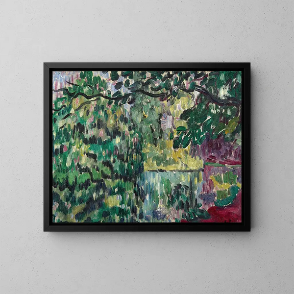 Rivieroever met bomen - Louis Valtat — ingelijst kunstwerk aan de muur