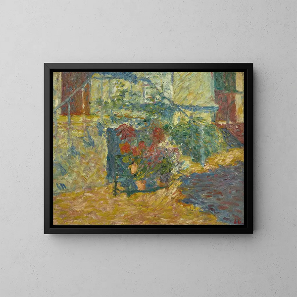 Het bloembed aan het perron in Versailles - Louis Valtat — ingelijst kunstwerk aan de muur