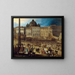 Vue van het Sint-Pietersplein in Rome tijdens de verkiezing van paus Clemens VIII in 1592 - Louis de Caulery — ingelijst kunstwerk aan de muur