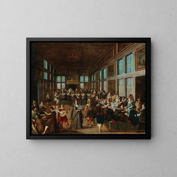 De bruiloft - Louis de Caullery — ingelijst kunstwerk aan de muur