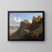 Uitzicht op het Castello di San Giuliano nabij Trapani, Sicilië - Louise-Joséphine Sarazin de Belmont — ingelijst kunstwerk aan de muur