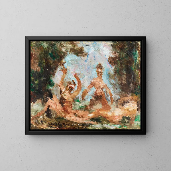 Baignade en plein air - Lovis Corinth — ingelijst kunstwerk aan de muur