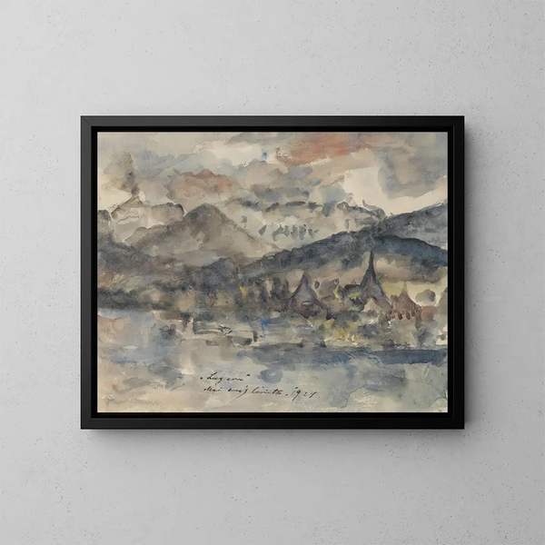 Uitzicht op Luzern - Lovis Corinth — ingelijst kunstwerk aan de muur