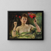 Meis met een waaier en anjers - Lovis Corinth — ingelijst kunstwerk aan de muur