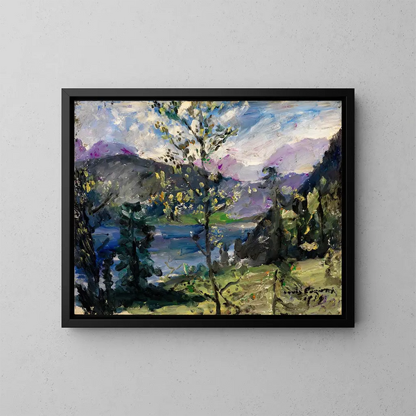 Landschap aan de Walchensee - Lovis Corinth — ingelijst kunstwerk aan de muur