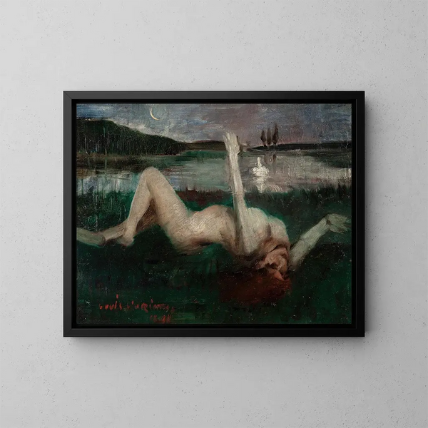 Leda - Lovis Corinth — ingelijst kunstwerk aan de muur