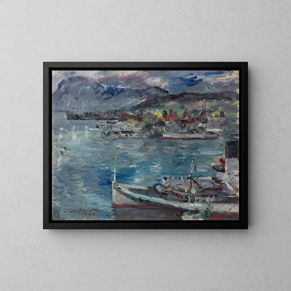 Meer van Lucerne in de ochtend - Lovis Corinth — ingelijst kunstwerk aan de muur