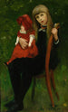 Portret van Anna Schaumburg met een pop - Lovis Corinth — weergave van het kunstwerk
