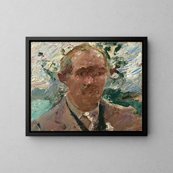 Zelfportret aan de Walchensee - Lovis Corinth — ingelijst kunstwerk aan de muur
