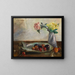 Natuurstudie met bloemen in een vaas, een schelp en fruit - Lovis Corinth — ingelijst kunstwerk aan de muur