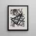 Fametszet - László Moholy-Nagy — ingelijst kunstwerk aan de muur
