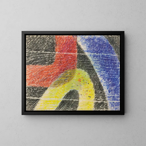 Onbekend schilderij J Onder de velden voor Ernst Kallai - László Moholy-Nagy — ingelijst kunstwerk aan de muur
